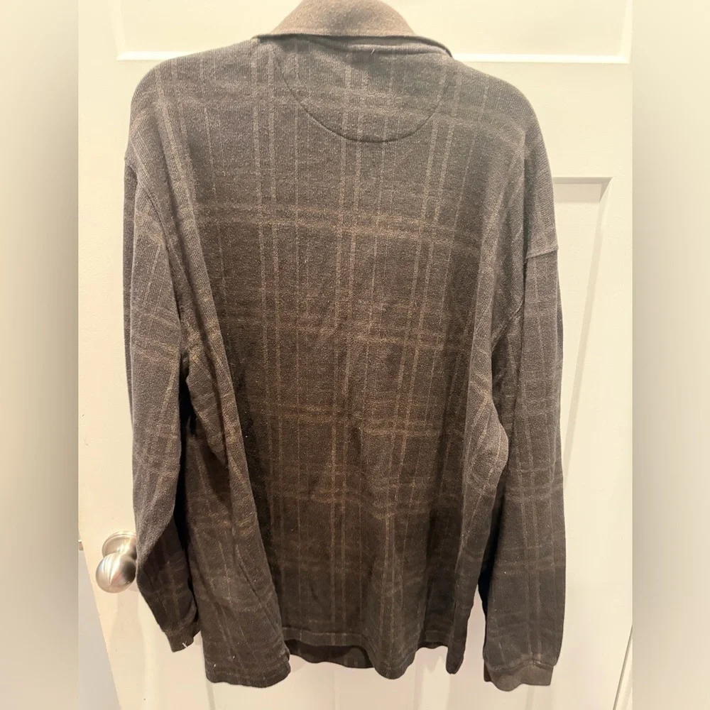 Saddlebred Big Tall XLT Gray Fleece Pullover Stain Resistant Pockets Casual